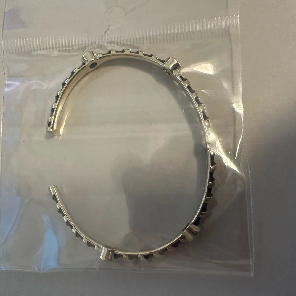 Elegant Silver and Black Women's Bracelet